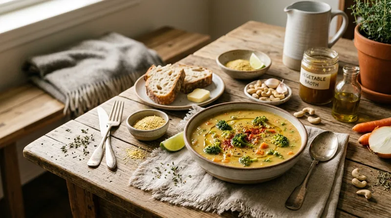 Vegan Broccoli Cheddar Soup