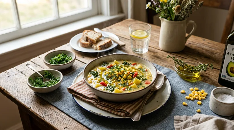 Creamy Corn and Vegetable Soup