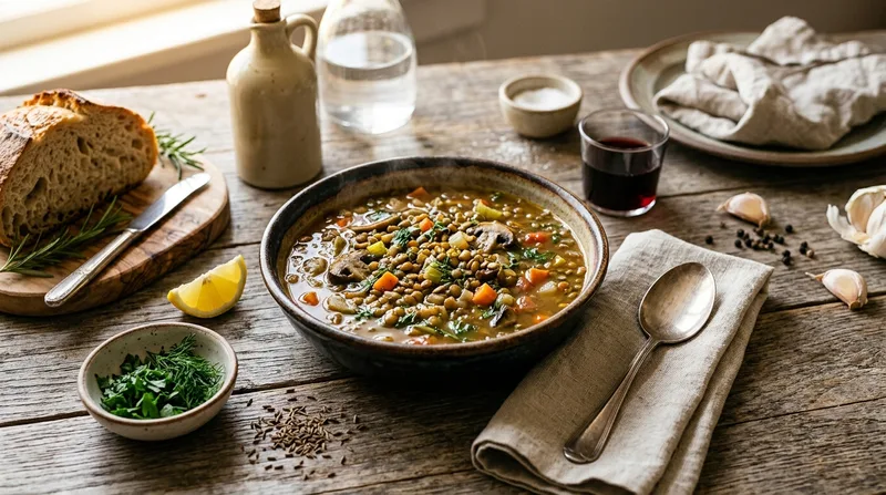 Brothy Green Lentil Stew